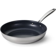Tramontina Signature 10-Inch Tri-Ply Clad Stainless Steel Frying Pan with Ceramic Non Stick Interior, Oven-Safe, Dishwasher-Safe, Induction-Ready