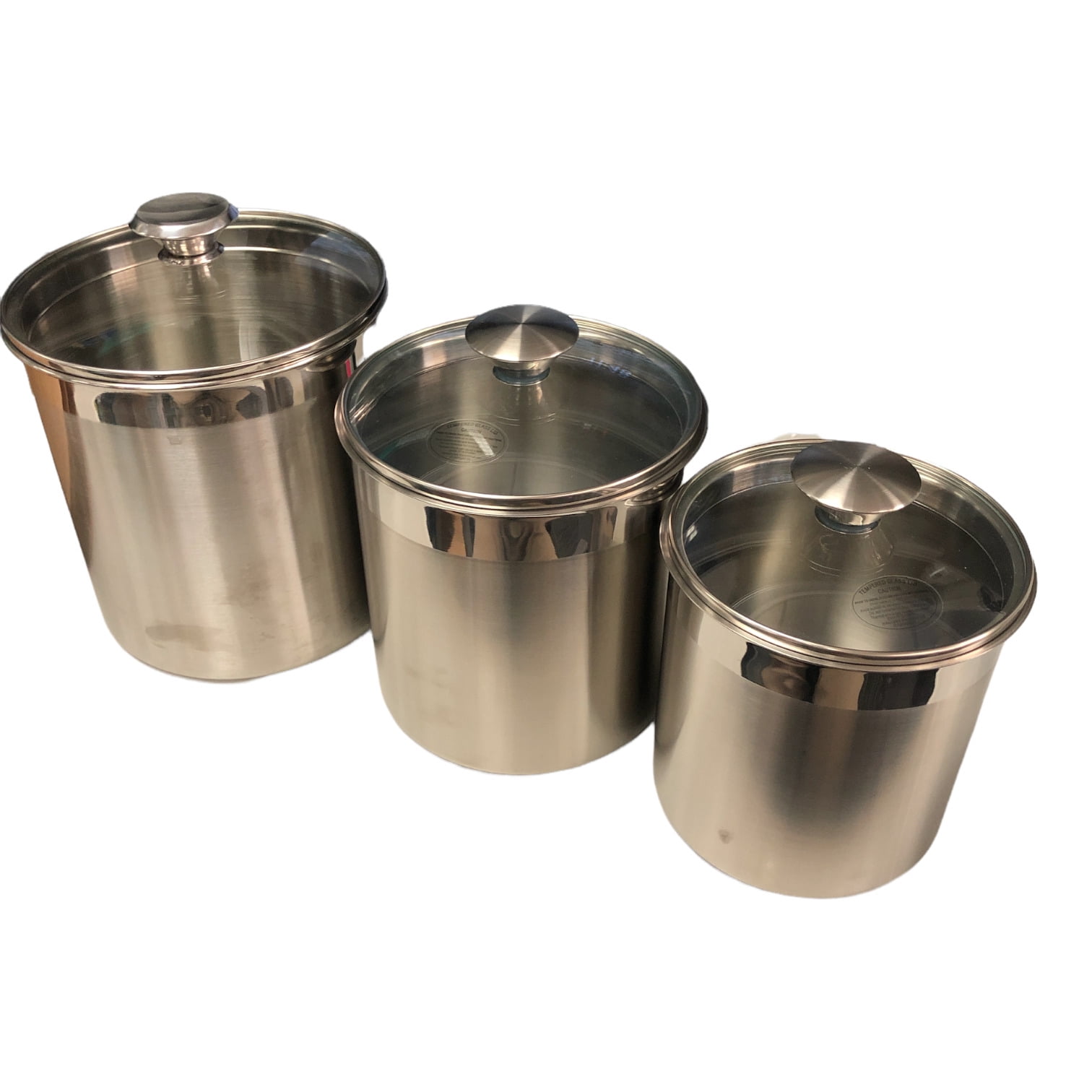 8 Pc Stainless Steel Covered Canister and Scoop Set - Tramontina US