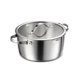 thumbnail image 1 of Tramontina Tempo Tri-Ply Base Stainless Steel 5-Quart Dutch Oven Pot with Glass Lid, Induction-Ready, Oven-Safe, Dishwasher-Safe, 1 of 8
