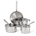 thumbnail image 1 of Tramontina Tempo Tri-Ply Base Stainless Steel 7-Piece Cookware Set with Glass Lids, Pots and Pans Kitchen Set, Induction-Ready, Oven-Safe, Dishwasher-Safe, 1 of 11