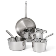 Tramontina Tempo Tri-Ply Base Stainless Steel 7-Piece Cookware Set with Glass Lids, Pots and Pans Kitchen Set, Induction-Ready, Oven-Safe, Dishwasher-Safe