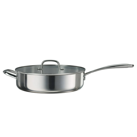 Tramontina Triverge 5 Quart Tri Ply Clad Stainless Steel Jumbo Cooker with Lid, Induction Ready and Oven Safe