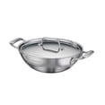 thumbnail image 1 of Tramontina Utsava Tri-Ply Clad 2.7 Qt Covered Kadai with Ceramic Interior – Induction-Ready, 1 of 8