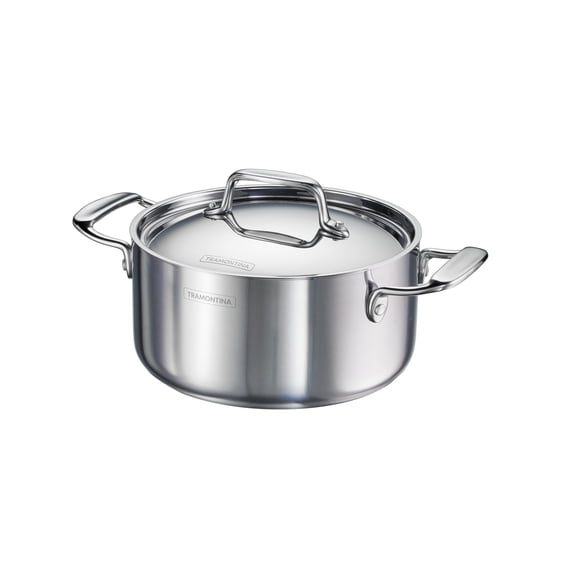 Tramontina Utsava Tri-Ply Clad 3.25 Qt Covered Casserole with Ceramic Interior – Induction-Ready