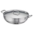 thumbnail image 1 of Tramontina Utsava Tri-Ply Clad 6 Qt Covered Kadai with Ceramic Interior – Induction-Ready, 1 of 10