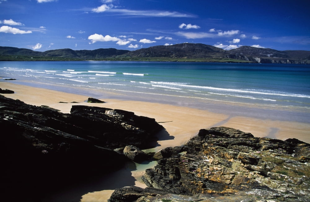 Tramore Strand And Loughros Mor Bay Rosbeg County Donegal Ireland Canvas Art - Gareth McCormack Design Pics (18 x 12)