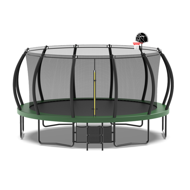 Trampoline 16FT, 1320LBS Trampoline for Kids Adults, Outdoor Pumpkin