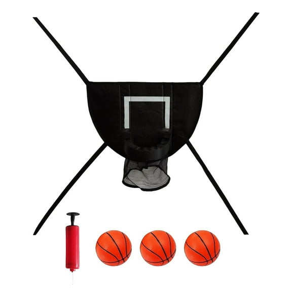 Trampoline Basketball Attachment Backyard Basketball Soft Set For Kids Trampoline Game Accessory Gym Basketballs Set Garden Activity For Men And Women