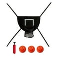 thumbnail image 1 of Trampoline Basketball Attachment - Hoop, Adjustable Rope, 3 Balls Included - for Backyard Gym, Family Games, Kids Athletic Skills, 1 of 8
