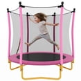 thumbnail image 1 of 5.5FT Kids Trampoline with Safety Enclosure Net, SEGMART Upgraded Indoor Toddler Trampoline with Spring Padding for Kids, Outdoor Round Small Trampoline with Jumping Mat, Gift for Boys Girls, 1 of 7