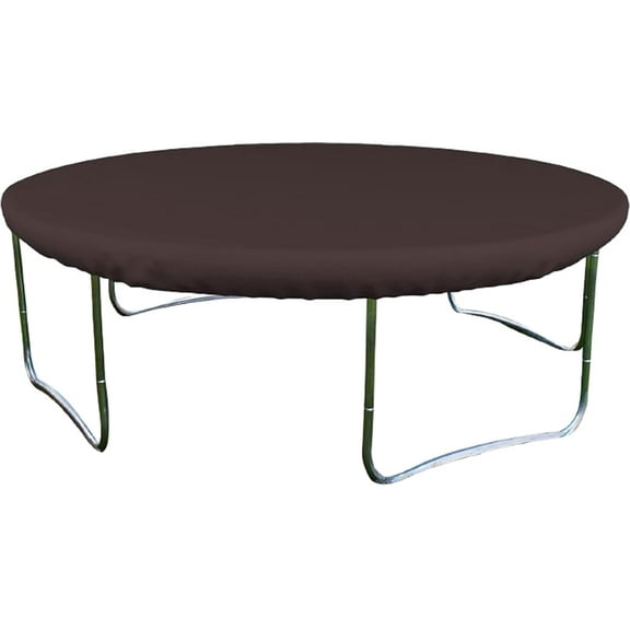 Trampoline Cover 18 Oz Waterproof - Patio furniture covers 100% Weather Resistant Rain snow Sun shade Round Trampoline Cover with Elastic for Snug Fit (48"Dia x 4"H, Coffee)