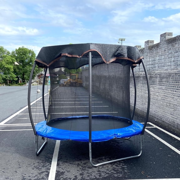 Trampoline Cover Round 16FT, Outdoor Round Trampoline Sun Shade Cover for Sun Protection and Block Leaves, Easy to Install, Tent Only (16FT)