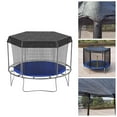 thumbnail image 1 of Trampoline Cover Round, 6 8 10 12 Feet 90% Sunblock Shade Cloth Black Trampoline Top Shade Cover Sun Shade Mesh Tarp for Outdoor Backyard Playground, Tear-Resistant, Foldable, Cover Only, Black, 1 of 9