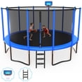 thumbnail image 1 of Cochan Trampoline 16 ft, Outdoor Heavy Duty Galvanized Trampoline with Enclosure and Basketball Hoop for Kids and Adults, 1600LBS Weight Capacity, 1 of 7