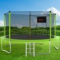 thumbnail image 1 of Trampoline with Enclosure, SEGMART Upgraded 14FT Kids Outdoor Trampoline with Basketball Hoop and Ladder, Heavy Duty Round Trampoline for Indoor Outdoor Backyard, 1 of 9