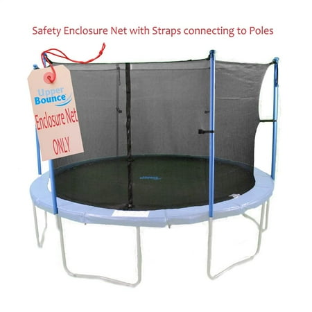 Machrus Upper Bounce Trampoline Safety Enclosure Net, Fits 13 FT Round Frame, Using 8 Poles (or 4 Arches) - Adjustable Straps - Net Only