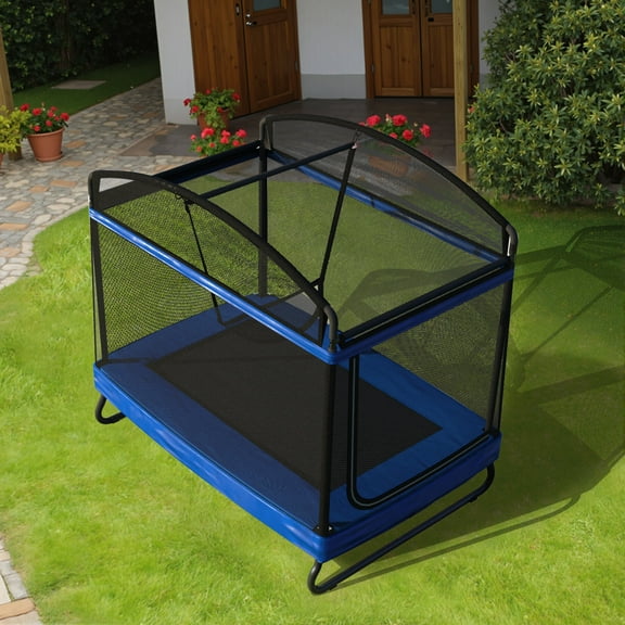 Trampoline For Kids 4*6ft Outdoor Square Trampolines for Kids Adults Long Rectangular Tumbling Trampoline,Outdoor Trampoline