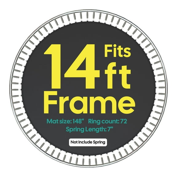 Trampoline Jumping Mat Replacement, Fits 14 ft Trampoline Frame with 72 v-rings