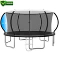 thumbnail image 1 of Cochan Trampoline 16 ft for Kids and Adults, 1500LBS Ourdoor 16ft Trampoline with Enclosure Net and Ladder, Heavy Duty Trampoline for 8-9 Children, Anti-Rust, Easy Assembly, Birthday Gift, 1 of 8
