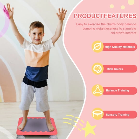 Trampoline for Kids, Indoor Rebounder Non-Slip Base, Sensory Trampoline for Autism Kids, Bounce Board for Sensory Integration Training, Outdoor Recreation