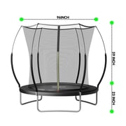 Trampoline For Kids, YC 6FT Springfree no Gap Trampoline- Blak, Black Outdoor Trampoline,Steel Mini Trampoline, Fitness & Sports Fitness Trampolines YC 6FT Springfree no Gap Trampoline- Blak