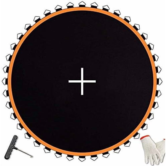 Trampoline Mat, Fits for 12ft Frame with 72 V-Rings Fits 5.5 inch Springs, Trampoline Mat Replacement(Mat Dia:127in), Reinforce, UV-Resistant, with Spring Hook and Gloves, Not Include Spring$$