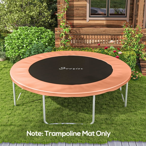 Trampoline Mat Replacement 14ft, Fits 12/14' Trampoline with 72/80 V-Rings & 5.5'' Springs - Orange Heavy Duty Jump Mat General