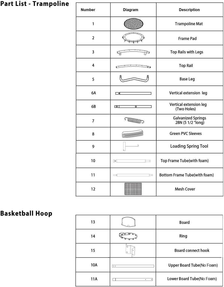 Trampoline Mat Replacement For 12FT 14FT Round Trampolines (Part No.1