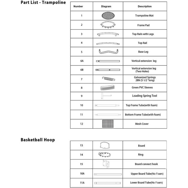 Trampoline Mat Replacement For 12FT 14FT Round Trampolines (Part No.1