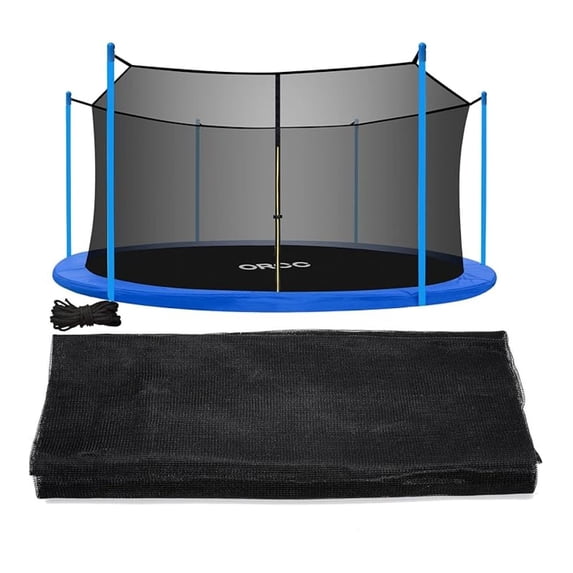 Trampoline Net - Trampoline Netting Replacement for 6-8 Straight Poles - 10FT 12FT 14FT 15FT 16FT Round Frame Trampolines (Replacement Net Only)