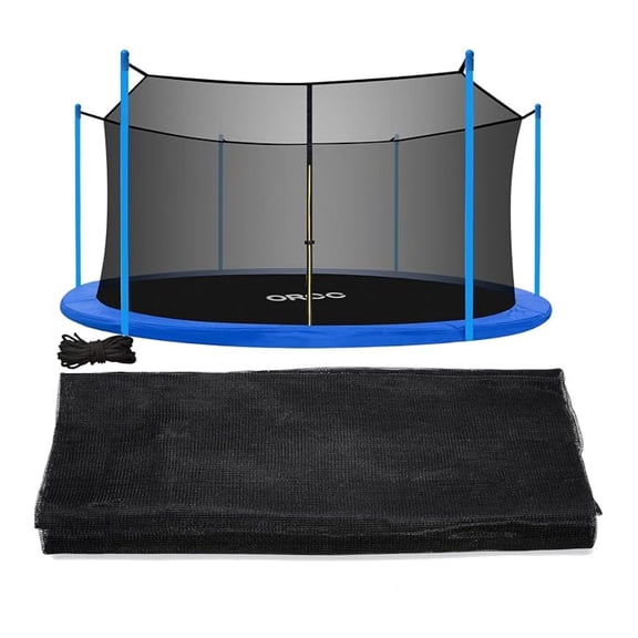 Trampoline Netting Replacement 10-16FT Round Frame 6-8 Straight Poles Outdoor Safety Enclosure Net Only