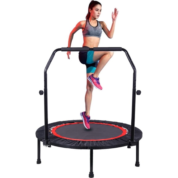 Trampoline, Portable Fitnes Foldable Trampoline in-Home Mini Rebounder, Exercise Trampoline for Kid/Adults, 40" Max Load 300lbs