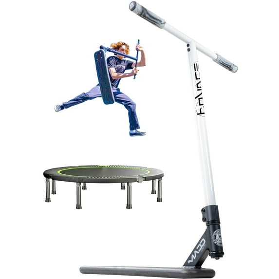 Trampoline Pro Scooter for Stunt Practice – Real Headtube, Pro T-Bar, Foam Deck – Madd Gear