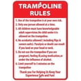 thumbnail image 1 of Trampoline Rules Activity Sign Park Signs Park Rules Signs Aluminum Metal Sign, 1 of 5