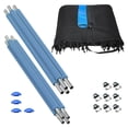 thumbnail image 1 of Plexalife Trampoline Safety Enclosure Set including Net, 4 Poles (with 4 pole caps), Pole Foam Sleeves - Fits 12ft Round Trampoline Frame - Installs Outside the Frame, 1 of 7