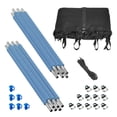 thumbnail image 1 of Plexalife Trampoline Safety Enclosure Set including Trampoline Net, 6 Trampoline Poles (with 6 pole caps) Trampoline Pole Foam Sleeves - Fits 14ft Round Trampoline Frame - Installs Inside the Frame, 1 of 8