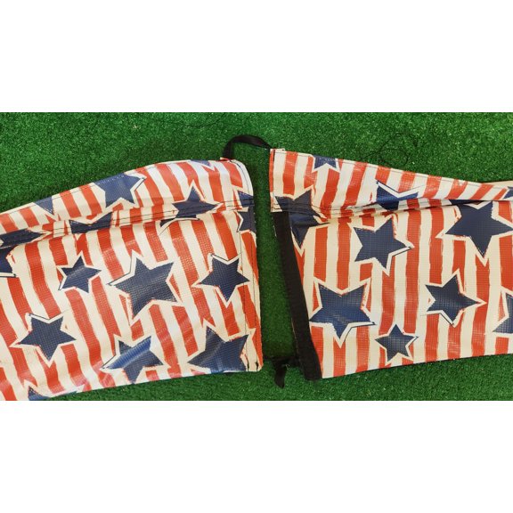 Trampoline Safety Frame Pad, American Flag, 15' Round, 11" Wide