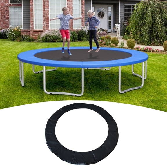Trampoline Safety Pad Round Universal Trampoline Spring Cover Waterproof PE Padding for 8ft/10ft/12ft/14ft/15ft Trampolines, Foldable Edge Protector for Backyard & Outdoor Use