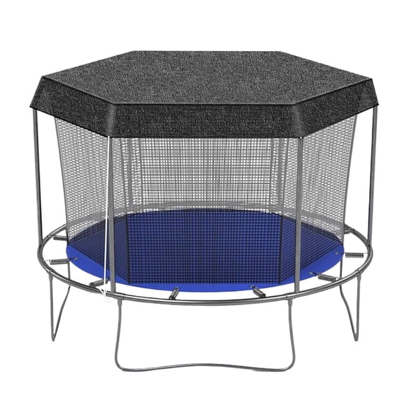 Trampoline Shade Cover 6 Hole Hexagonal Sun Canopy UV Protection Weather Resistant Tarp Sunblock for Outdoor Backyard Playground Trampolines Easy Install 6FT