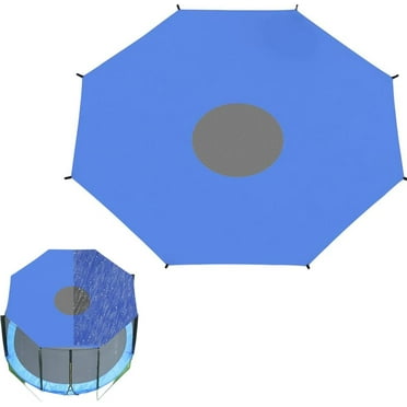 Trampoline Shade Cover (8-Pole Design - UV Protection & Debris Guard - No Frame Included)
