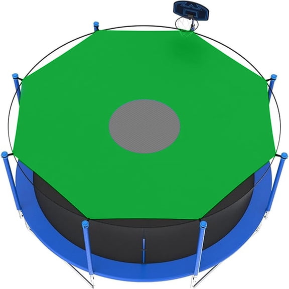 Trampoline Shade Cover, Sunscreen & Rainproof Anti-UV Trampolines Sunshade Accessories for Outdoor Backyard Playground, Durable Cloth Material, 14FT