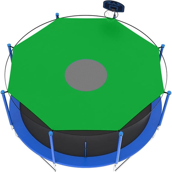 Trampoline Shade Cover, Sunscreen & Rainproof Anti-UV Trampolines Sunshade Accessories for Outdoor Backyard Playground, Durable Cloth Material, 14FT