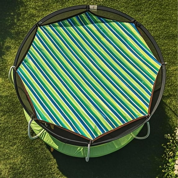 Trampoline Shade Cover - Waterproof & UV Protection Top Cover for 8ft to 16ft Trampolines (8,10,12,14,15,16 ft) - Sunproof Canopy for Outdoor Use, Weather Resistant