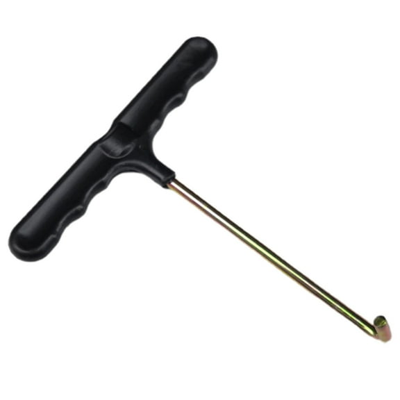 Trampoline Spring Pull Tool T-Hook, Trampoline Hook Tool, Trampoline Puller, Shoe Lace Tightner Stainless Steel Plastic Skate Tightener, 4.53 inches