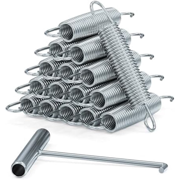 Trampoline Springs Heavy Duty Stainless Steel Replacement,16-Pack with T-Hook and Pulling Tool,5.5-7 Inch