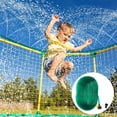 thumbnail image 1 of Trampoline Sprinkler Hose, 40FT Green Water Hose, Adjustable Water Flow Control, Durable Leak-Proof Design, Easy to Install, Perfect for Summer Outdoor Backyard Trampoline Fun Cooling, 1 of 9