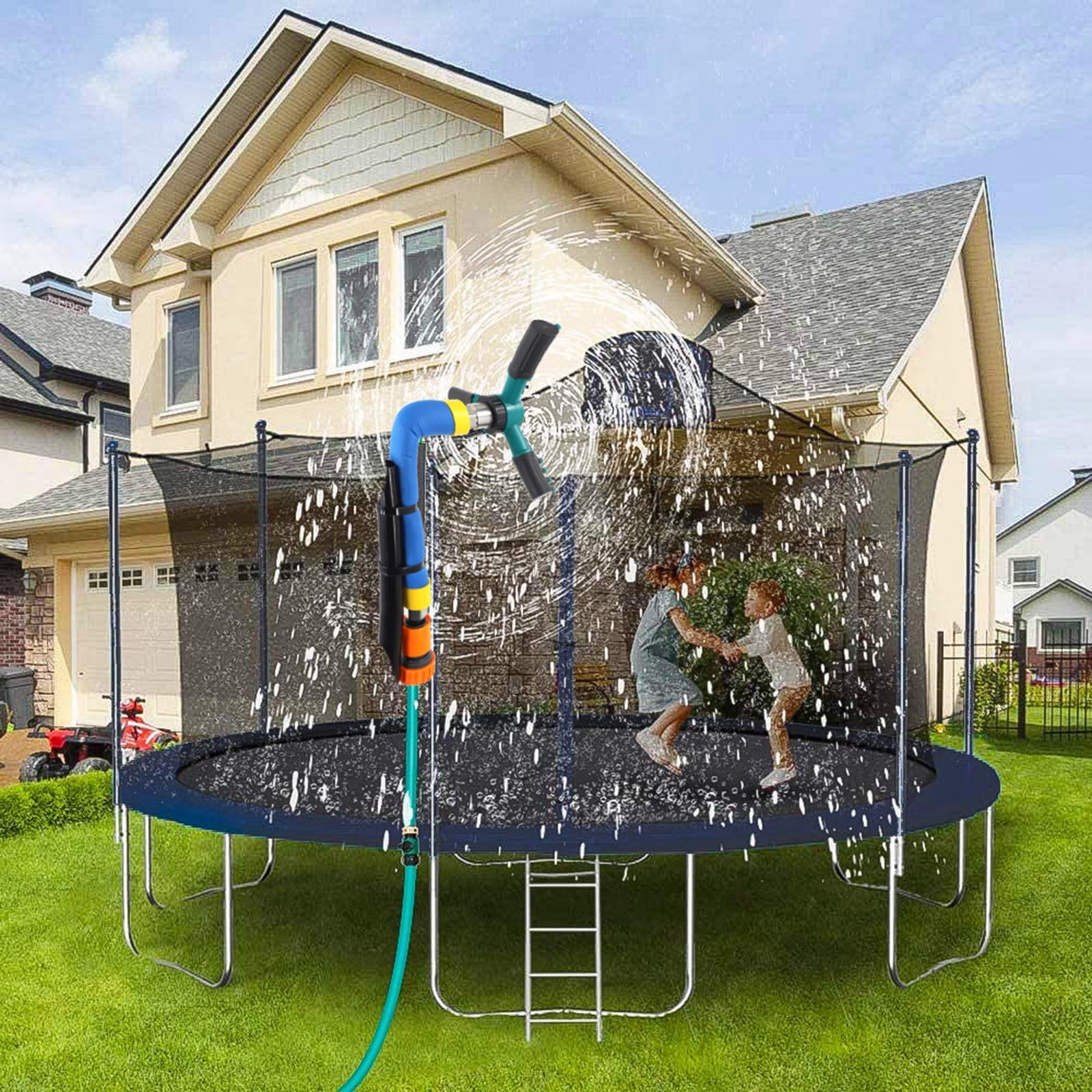Trampoline Sprinkler for Kids, Heavy Duty Water Sprinkler for Kids