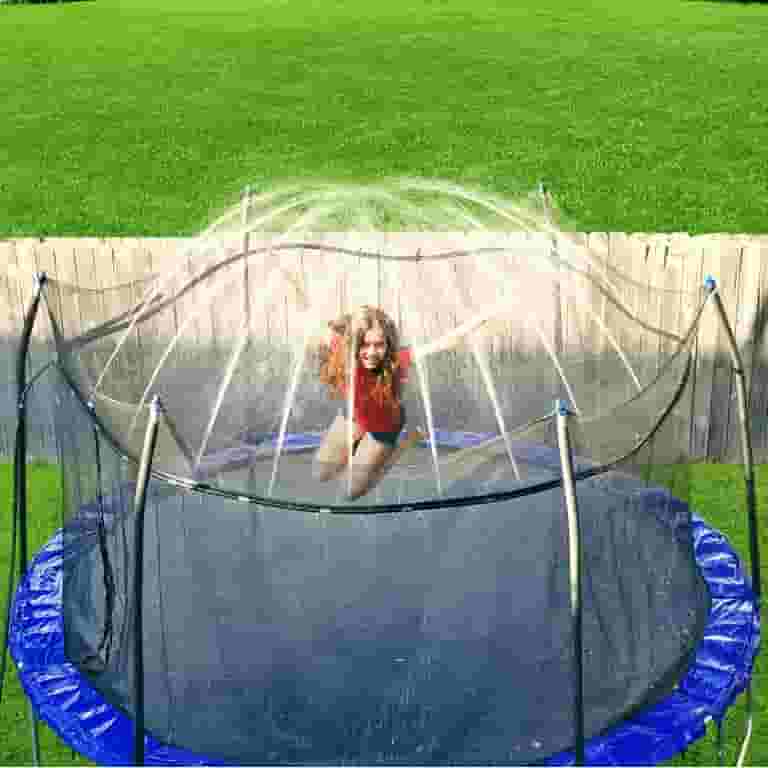 Coreus 39ft Trampoline Sprinkler for Kids: Outdoor Waterpark Games