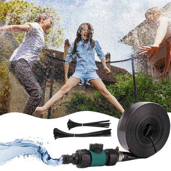 Trampoline Sprinkler for Kids Sprinkler for Trampoline Water Park Outdoor Water Play Toy for Boys and Girls 39 ft