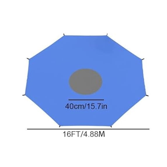 Trampoline Sun Shade Cover | 16ft Sun Protection Canopy | UV-Resistant Trampoline Top Cover for Outdoor Backyard Playground | Weatherproof Trampoline Accessory
